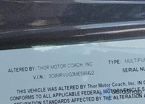 2021 Ram Promaster 3500 Window Van High Roof 159 Wb Ext from USA, damaged, VIN 3C6MRVUG3ME590422